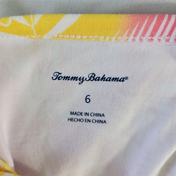 Tommy Bahama Girls Tropical Ruffled Sleeveless Sundress Red Yellow Ombre Size 6 - Picture 6 of 10